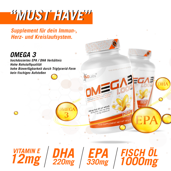 EVOLabs Omega 3 120caps - EVOLabs