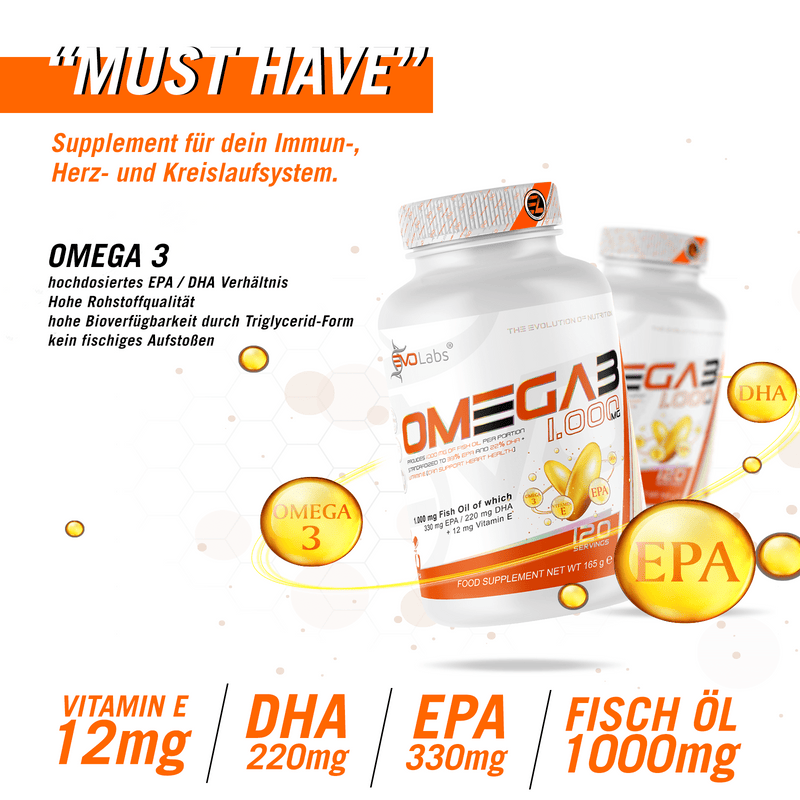 EVOLabs Omega 3 120caps - EVOLabs