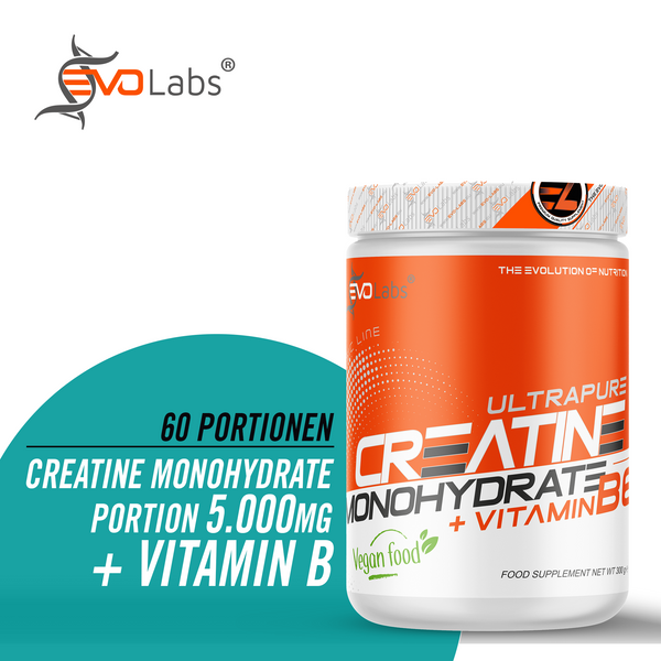 EVOLabs Ultrapure Creatine Monohydrate + B6 300g